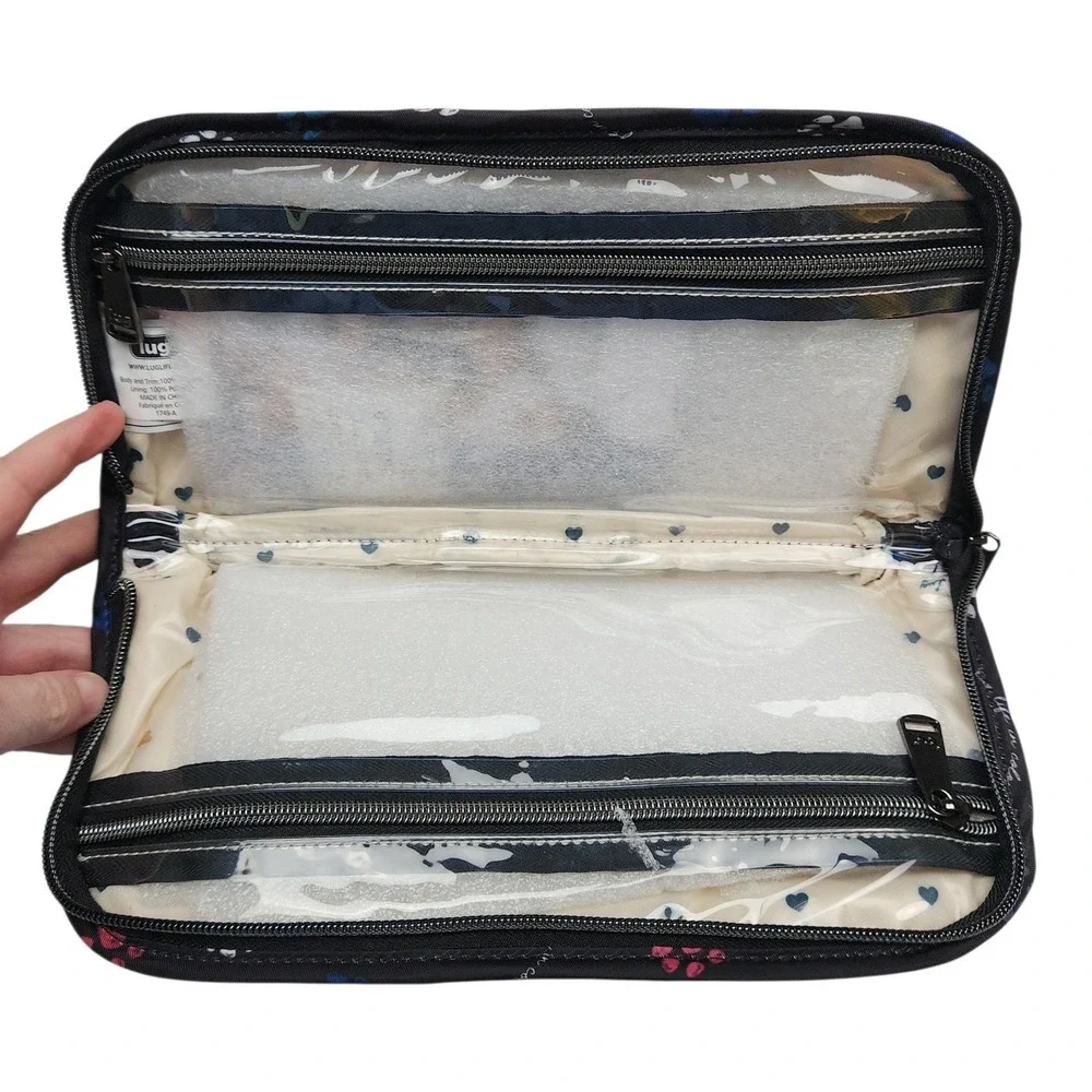 NEW Lug Travel Cosmetic Bag Flash Paws‎ Black Organizer
